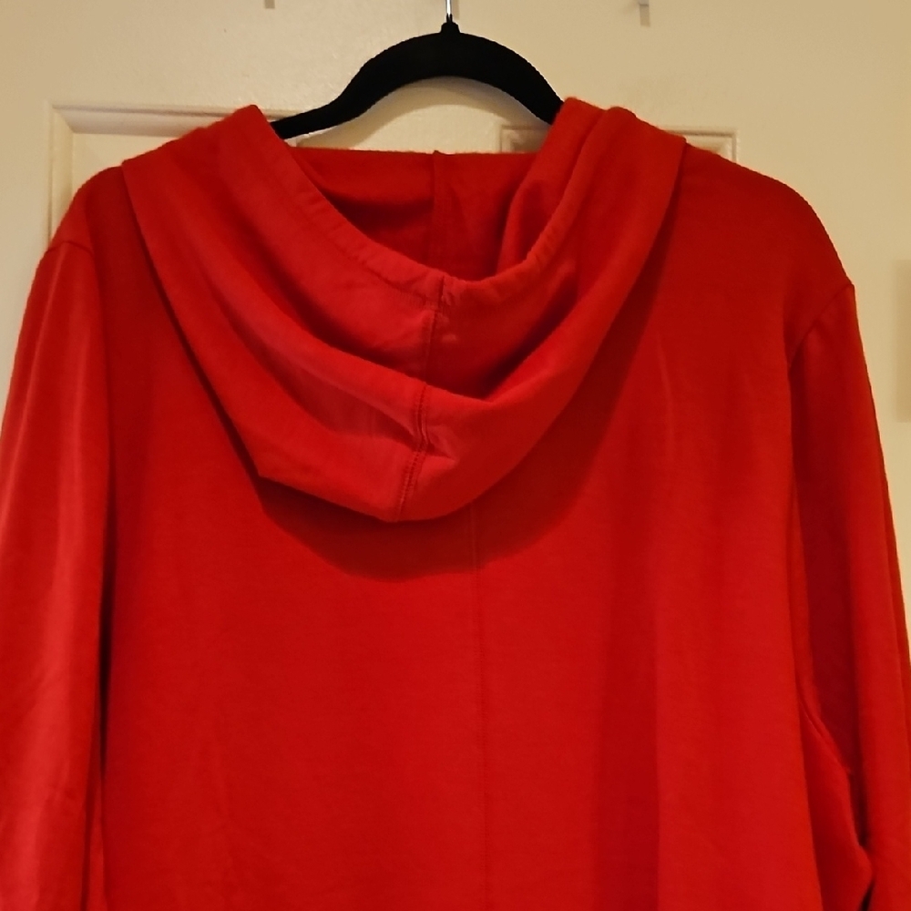 Livi Active Red Oversized Long Sleeve Hoodie - Picture 13 of 13